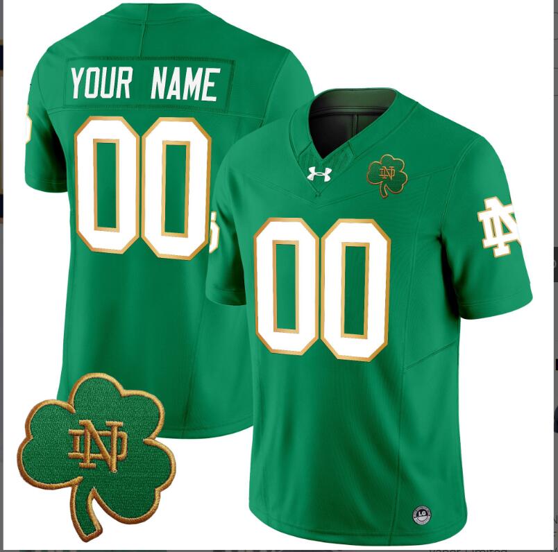 Men Notre Dame Fighting Irish 2024 Vapor Limited green Custom Nike NCAA Jersey